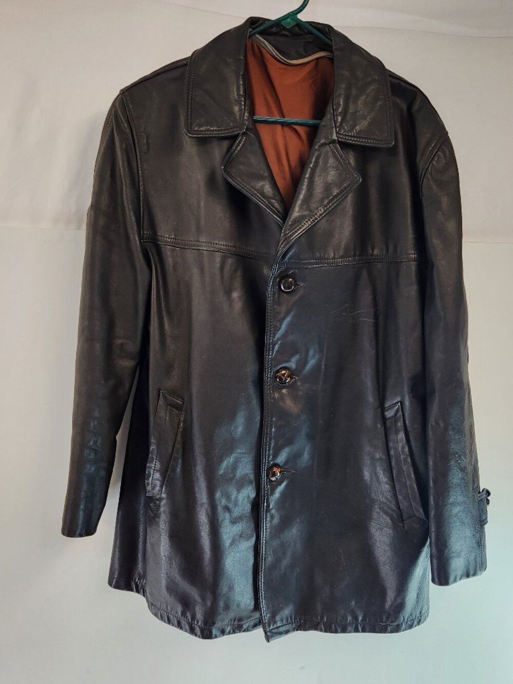 Simpsons Sears Vintage Black Men's Leather Jacket